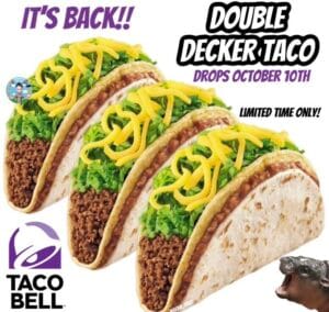 Taco Bell Double Decker Tacos | The Return of the Double Decker Taco