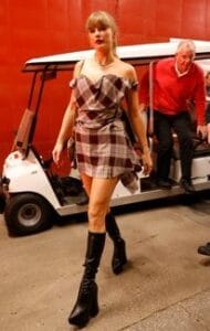 Chiefs | Taylor Swift Stuns at Chiefs Game in Plaid Mini Kilt